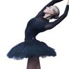 Baiwu Dance 118141002 Joint mesh long sleeve Leotard Chinese collar Ballet Leotards for Women (S 160, Black) view 1