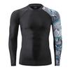 HUGE SPORTS Men's Splice UV Sun Protection UPF 50+ Skins Rash Guard Long Sleeves (Snake Scale, S) view 2