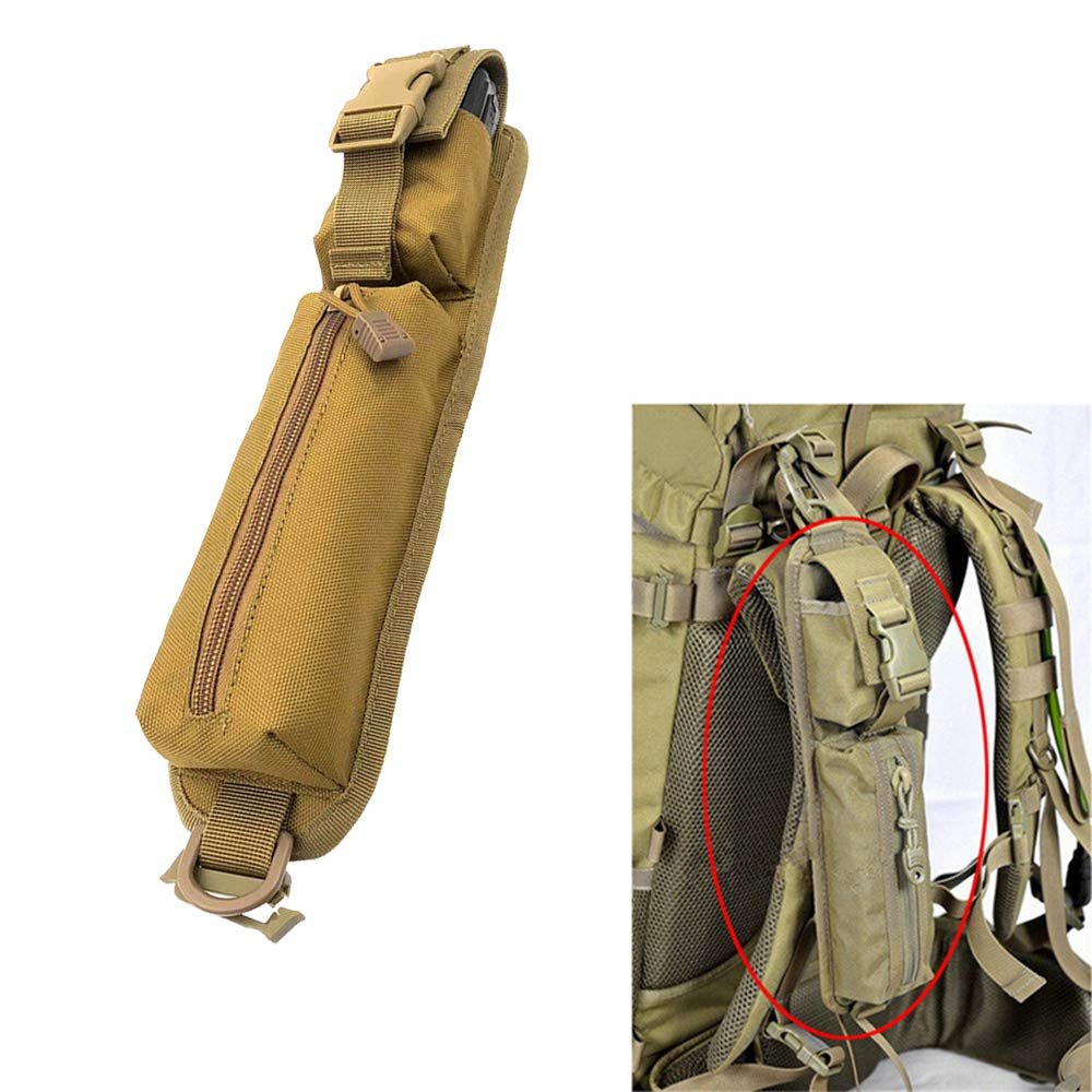 JINJULI Hunting Tools Pouch Tactical Molle Accessory Pouch Shoulder Pad for Bags and Backpacks (Tan)