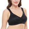 Wingslove Women's Full Coverage Non Padded Comfort Minimizer Wire-Free Bra Plus Size(Black,42H) view 4