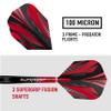 Harrows Predator Soft Tip Darts Set  Made from 90% Tungsten  18g and 20g  Includes Ultra Traction Grip, Supergrip Fusion Shafts, Prime Flights, and Travel Case - 18g view 3