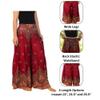 Lannaclothesdesign Palazzo Pants for Women Wide Leg Boho Harem Yoga Pants S M L XL Sizes(S, Burgundy Peacock Flower, Length 41 inches) view 4