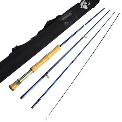 Aventik Fly Fishing Rod 9ft 4 Piece Fly Rod with Carrying Case for Saltwater Travel Fly Fishing Rod for Walleye Bass Carp Trout - Tip Fast Action in 7/8/9/10/11/12 Weight (9'0'' LW10)