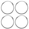 2 Pairs Sterling Silver Endless Hoop Earrings thin 1 mm tube 5/8 inch 16mm view 1