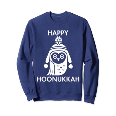 Funny Owl Hanukkah Sweater Fun Jewish Holidays Christmas Top