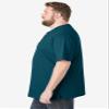 Boulder Creek by Kingsize Men's Big & Tall Heavyweight Short-Sleeve Henley Shirt - 5XL, Black view 3