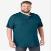 Boulder Creek by Kingsize Men's Big & Tall Heavyweight Short-Sleeve Henley Shirt - 5XL, Black view 4