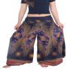 Lannaclothesdesign Palazzo Pants for Women Wide Leg Boho Harem Yoga Pants S M L XL Sizes(L, Black Flower Eye, Length 39 inches) view 1