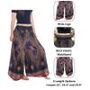 Lannaclothesdesign Palazzo Pants for Women Wide Leg Boho Harem Yoga Pants S M L XL Sizes(L, Black Flower Eye, Length 39 inches) view 4