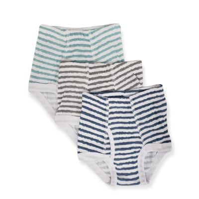 Jack & Jill Boys Briefs with Comfort Flex Waistband - Open Fly Design - Printed Briefs - Breathable 100% Cotton 3-Pack (Size 2) Multicolored
