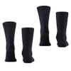 FALKE Men's Happy 2-Pack Socks, Breathable, Cotton, Crew Length, Soft Trouser Socks, Lightweight, Trendy Clothing, Blue (Dark Navy 6375), 12.5-15, 2 Pairs view 2