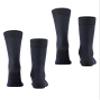 FALKE Men's Happy 2-Pack Socks, Breathable, Cotton, Crew Length, Soft Trouser Socks, Lightweight, Trendy Clothing, Blue (Dark Navy 6375), 12.5-15, 2 Pairs view 4