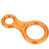 Vbestlife Rope Descender, 35Kn Figure 8 Aluminum Descender Rappel Ring Rock Climbing Gear for Rappelling Belaying Climbing (Orange) Climbing Loop 8 view 4