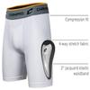 Champro Compression Boxer Short with Cup - Polyester/Spandex, Youth X-Small, White, BPS14YCWXS view 4