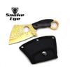 Snake Eye Tactical Heavy Duty Fixed Blade Cleaver Razor Style Hunting Knife w/Nylon Sheath (Gold) view 2