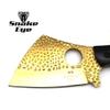 Snake Eye Tactical Heavy Duty Fixed Blade Cleaver Razor Style Hunting Knife w/Nylon Sheath (Gold) view 4