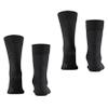 FALKE Men's Happy 2 Pack Dress Socks, Cotton, Stripe Pattern, Stylish Fashion, Business Casual, Grey (Anthracite Melange 3080), 9.5-12, 2 Pairs view 2