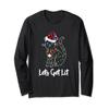Merry Christmas Cat Long Sleeve - Lets get lit Xmas Shirt view 1