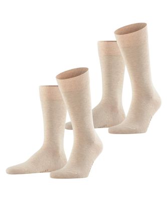 FALKE Men's Happy 2-Pack Socks, Breathable, Cotton, Crew Length, Soft Trouser Socks, Lightweight, Trendy Clothing, 2 Pairs