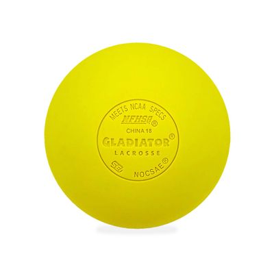 Gladiator Lacrosse Single Official Lacrosse Ball  Yellow  Meets NOCSAE Standards, SEI Certified