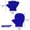 3 Pairs Kids Fingerless Mittens Convertible Flip Top Gloves Children Soft Knitted Gloves for Boys Girls (Rose, Red, Blue, Medium) view 4