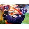 3 Pairs Kids Fingerless Mittens Convertible Flip Top Gloves Children Soft Knitted Gloves for Boys Girls (Black, White, Gray, Medium) view 2