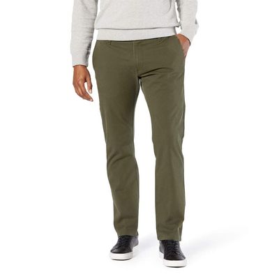 Dockers Men's Straight Fit Ultimate Chino With Smart 360 Flex (Regular and Big & Tall), Army Olive, 33W x 32L