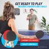 JOOLA Essentials Duel 2-Player Table Tennis Paddle Set with 2 Ping Pong Paddles & 3 Balls - Pips Out Hardbat Ping Pong Rackets Great for All Playing Levels & Ages - White Balls view 2