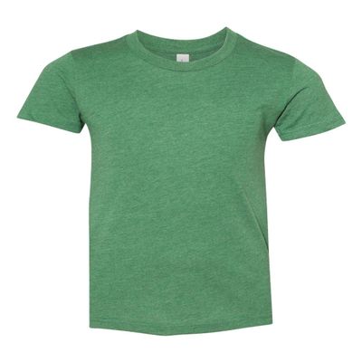 Bella + Canvas Youth Jersey Short-Sleeve T-Shirt L HTHR GRASS GRN