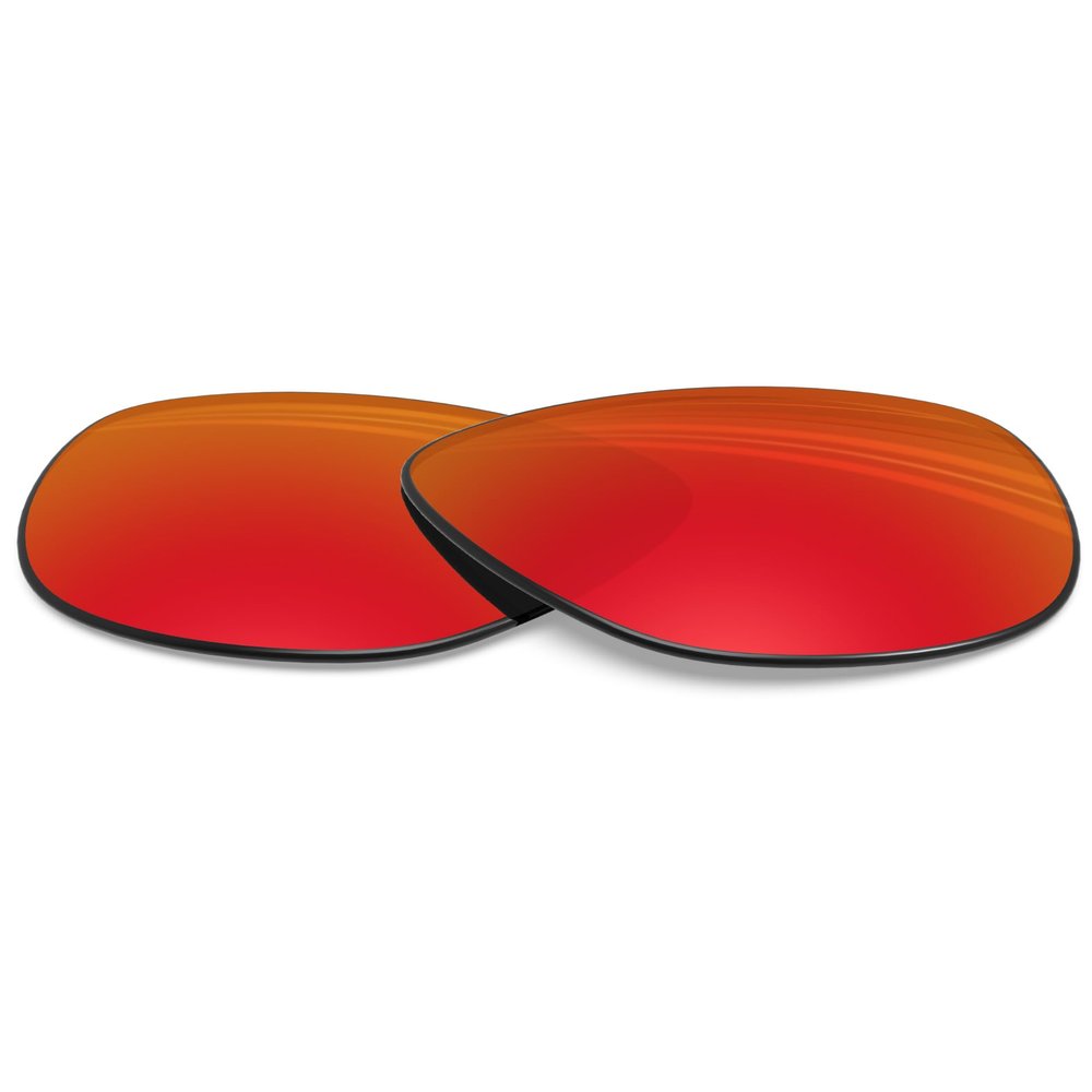 BLAZERBUCK Polycarbonate Polarized Replacement Lenses for Oakley Frogskins OO9013| Frogskins Mix OO9428| Frogskins LX OO2043 - Fire Red AR Coated