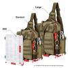 Piscifun 30L Fishing Tackle Backpack with Rod & Water Holder, Multi-Compartment Lightweight Large Tackle Sling Bag for Fishing Gear and Equipment, Gift for Men, Khaki view 4