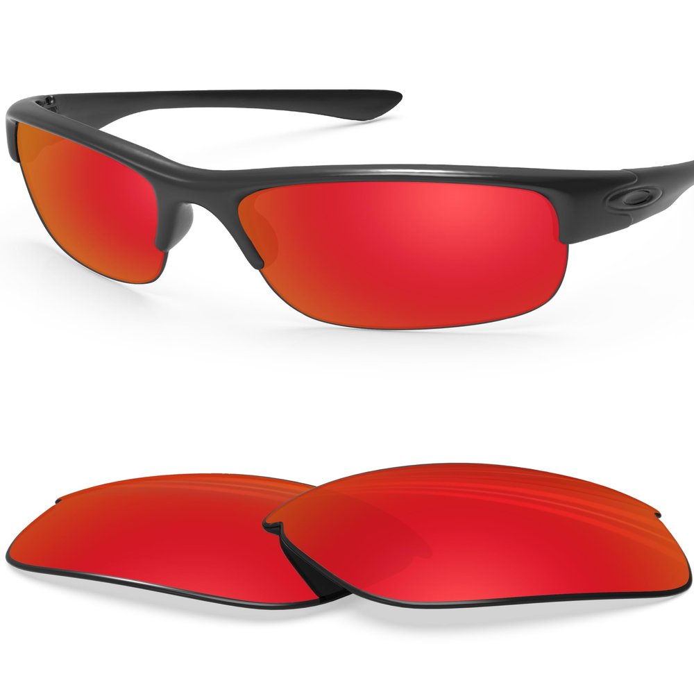 BLAZERBUCK Polycarbonate Polarized Replacement Lenses for Oakley Bottlecap - Fire Red AR Coated