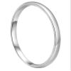 CROWNAL 1mm Thin White Tungsten Wedding Band Ring Men Women Matching Plain Dome Polished Comfort Fit Size 3 To 10 (1mm,4.5) view 1
