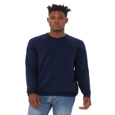 Bella + Canvas Unisex Sponge Fleece Crewneck Sweatshirt XS NAVY