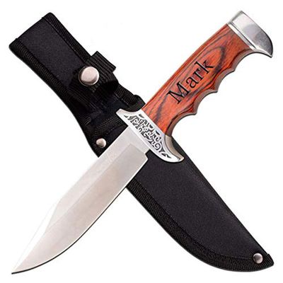 Elk Ridge Blue Steel Personalized Laser Engraved Pocket Knife, Fathers Dad for Day, Groomsmen Gift, Graduation Gifts, Gifts for Men, (BS-783)...