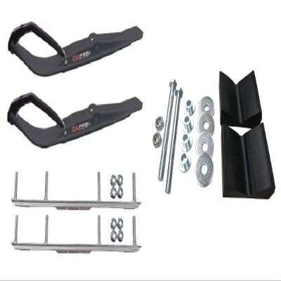 C&A Pro Black Razor Snowmobile Skis w/ 4.5" Shaper Bars Complete Kit 2016+ Ski-Doo w/o T.S. Adjustable (excl. Summit)