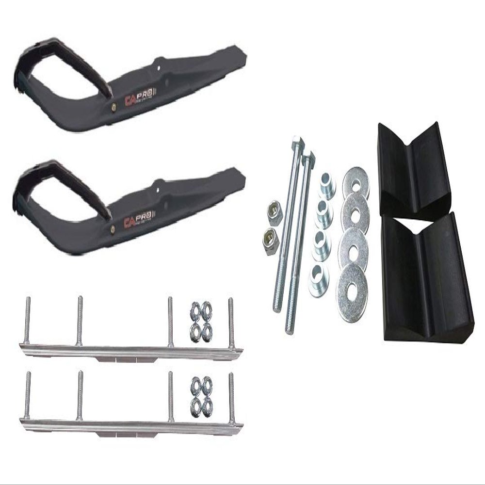 C&A Pro Black Razor Snowmobile Skis w/ 4.5" Shaper Bars Complete Kit 2016+ Ski-Doo w/o T.S. Adjustable (excl. Summit)