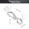 MroMax Fixed Eye Hook,304 Stainless Steel 0 Carabiner Lock Boat Clip Hook 83mm Length Silver Tone 1pcs view 2