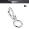 MroMax Fixed Eye Hook,304 Stainless Steel 0 Carabiner Lock Boat Clip Hook 83mm Length Silver Tone 1pcs view 4