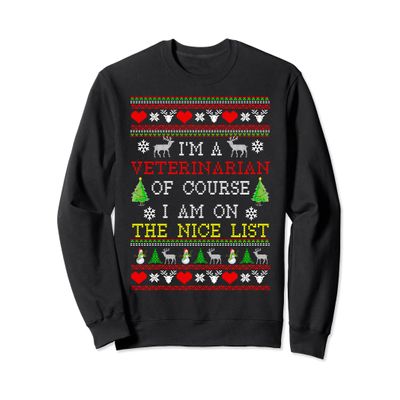 Ugly Christmas Sweater Gift For Veterinarian Shirt