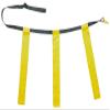 Martin Sports Dozen Pack (12) Adjustable Flag Football Belts; Quick Release, One-Piece Design with 3 Flags (Yellow, X-Large)