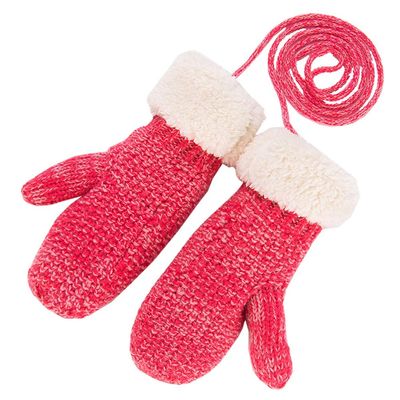 Child Gloves, Autumn and Winter Outdoor Knitting Keep Warm Boys and Girls (1-10 Years Old) Mittens2 Sizes, 4 Colors (Color : Pink-197.5CM)