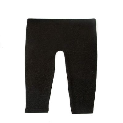 Silky Toes Baby Leggings, Toddler Seamless Soft Cotton Knit Pants for Girls and Boys (18-24 Months, Black/Silver Shimmer)