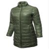 Made by Emma Casual Solid Comfortable Light Weight Long Quilted Padding Jacket Olive S view 2