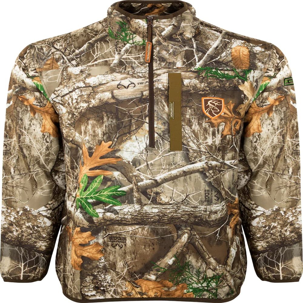 Drake Waterfowl Camo Tech 1/4 Zip with Agion Active XL Realtree Edge Small