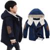 EISHOW Clearance Kids Boys Warm Thick Jackets Hooded Cotton Fleece Parka Coat Children Winter Zipper Outerwear (Navy, 7-8 years) view 3