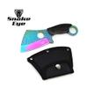 Snake Eye Tactical Heavy Duty Fixed Blade Cleaver Razor Style Hunting Knife w/Nylon Sheath (Rainbow) view 2