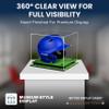 Acrylic Display Case for Baseball Batting Helmet Premium Baseball Display Case with Wall Mount and Polished Edges Durable Display Cases for Collectibles.Dim:12.25 L x 10 D x 10.5 H (A012-BR) view 2