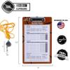 Basketball Clipboard Dry Erase for Coach Double Sided Lineup Basketball Whiteboard for Coaches with Whistle and Dry Erase  Coaching Equipment Playbook Board Gear - Basketball Coaching Board view 3