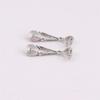 GRACE JUN Long Water Drop Rhinestone Crystal Clip on Earrings No Pierced for Women Costum Jewelry (Silver Red Clip-On) view 4